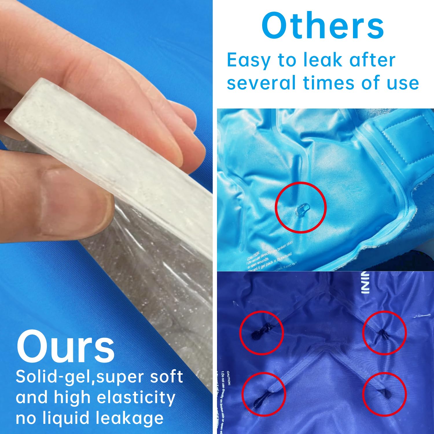 SEIWEHIDO gel réutilisable sans fuite, longue durée de vie.