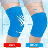 SEIWEHIDO genou-bande gel froid bleu design allongé et souple.