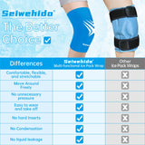 SEIWEHIDO genou-bande gel froid bleu adaptée au sport et récupération.