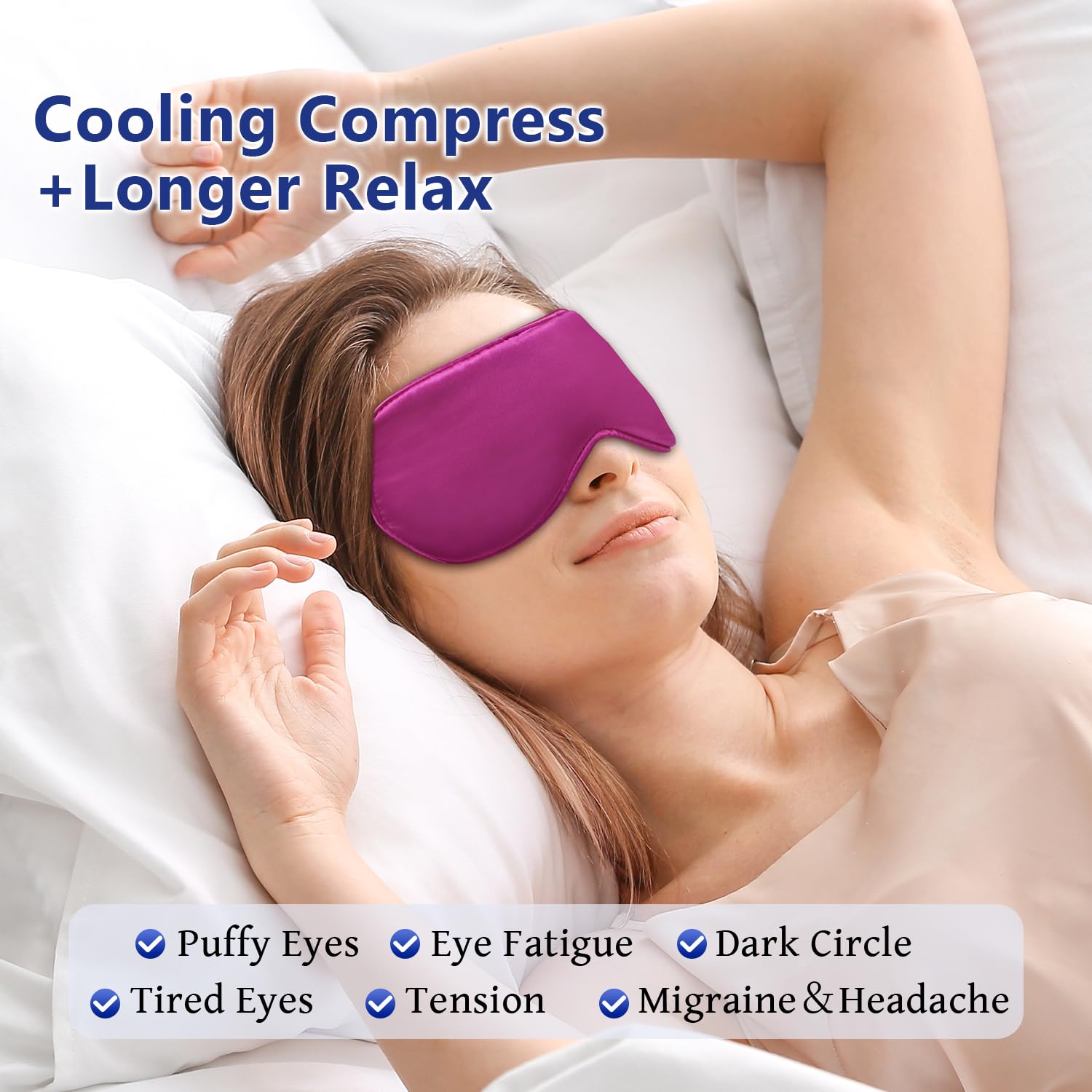 SEIWEHIDO masque yeux côté soie doux, pour un confort nocturne