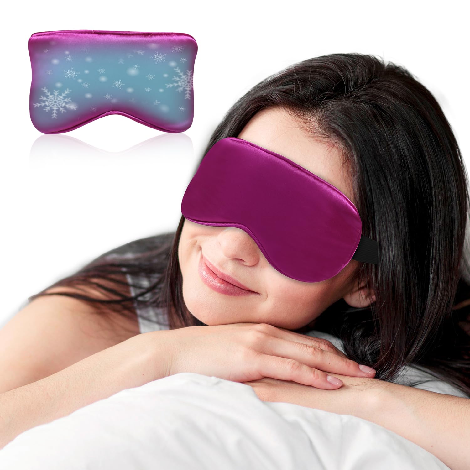 SEIWEHIDO masque yeux refroidissant, vue avant, apaise les yeux fatigués après écran