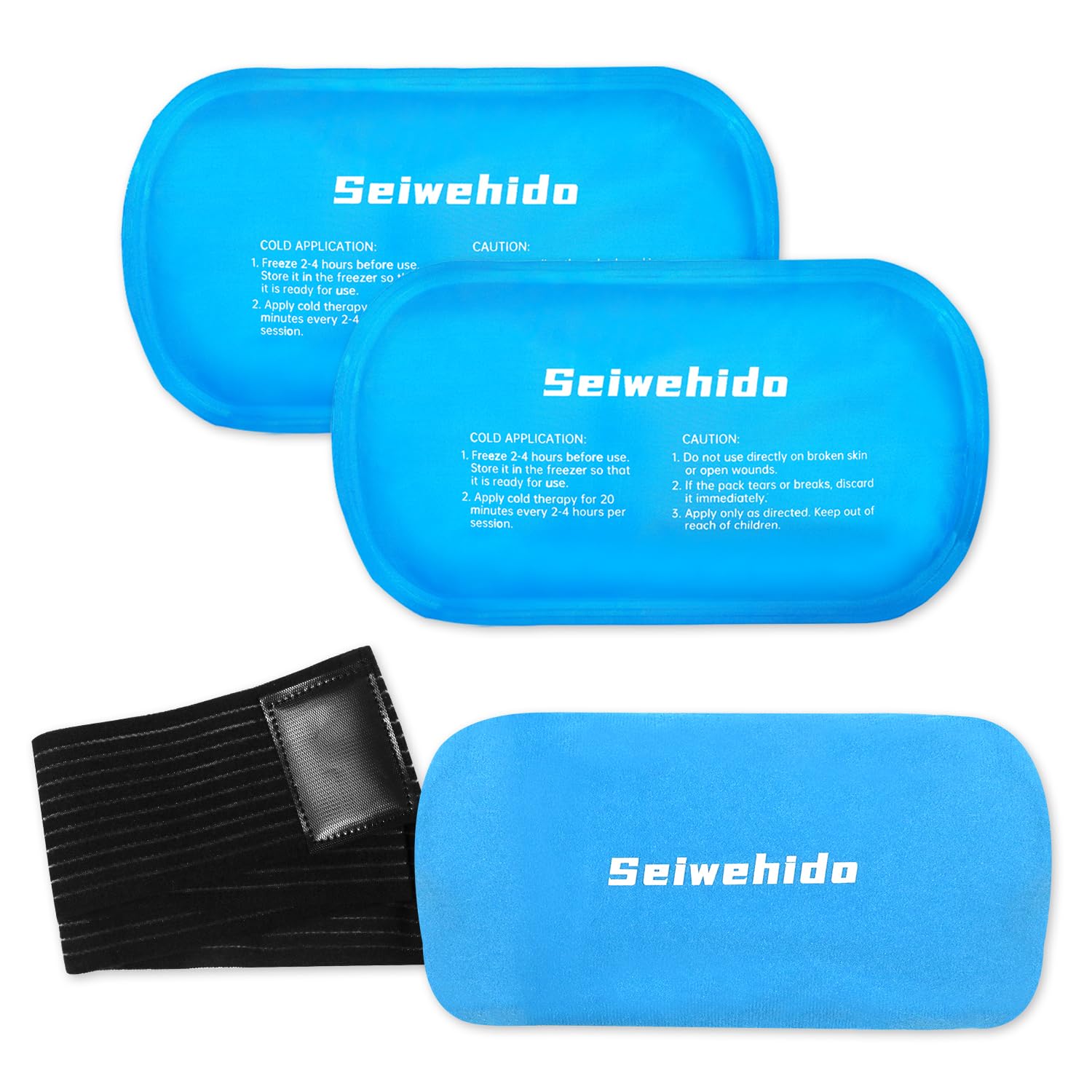 SEIWEHIDO pack glace bleu, deux pièces pour soulagement ciblé.
