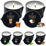 Sel Natural Bougie Huile Massage Coco – parfum exotique pour spa à domicile.