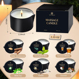 Sel Natural Bougie Huile Massage Vanille – douceur gourmande pour détente maison.