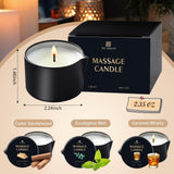 Bougie massage Eucalyptus Menthe Sel Natural, parfum frais et détente rapide.
