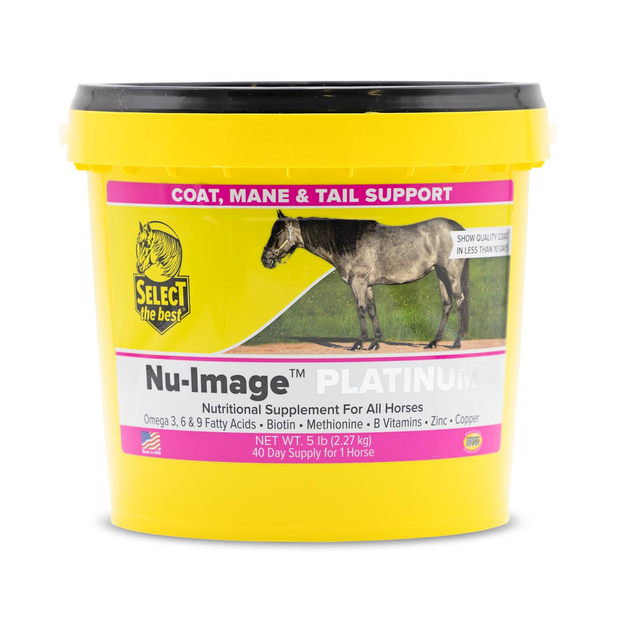 Select The Best Platinum Nu Image 5LB montre la brillance du manteau et la peau saine.