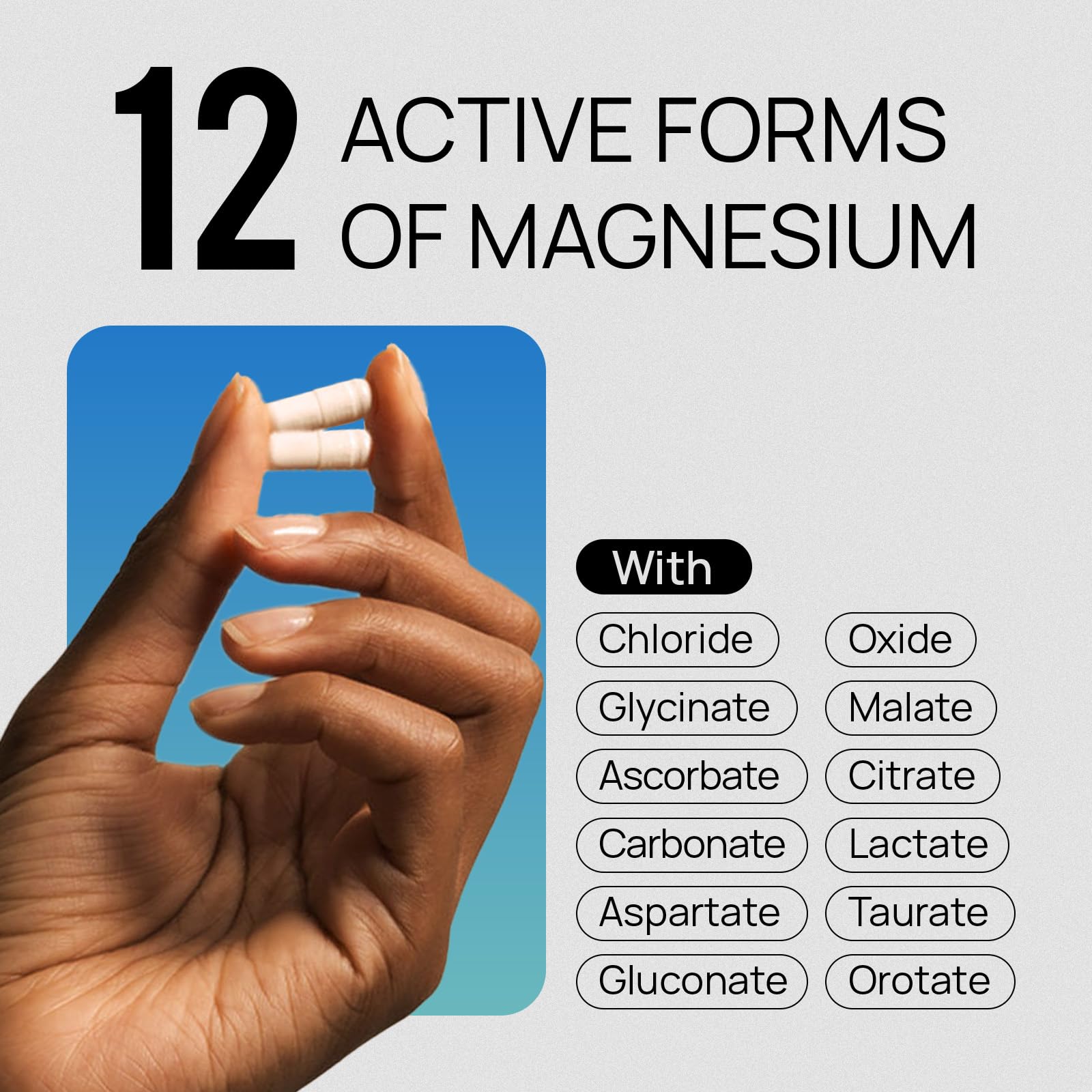 Selerb Magnésium 18-en-1 capsules faciles à avaler.