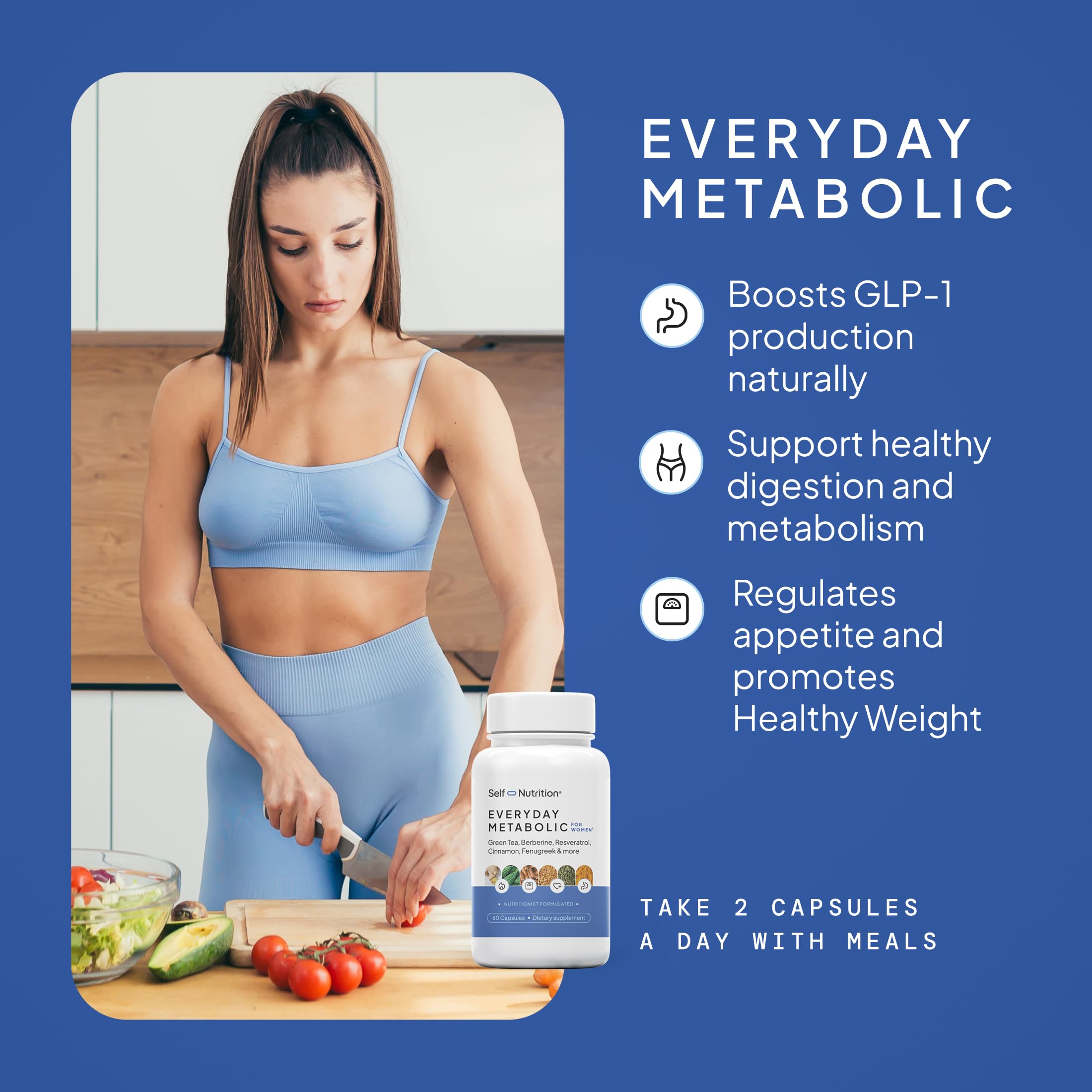 SELF NUTRITION Berberine et fenugrec en comprimés, soutien naturel de la satiété.