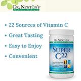 Ingrédients naturels SelfCare+ Super C22, sources variées de vitamine C bien tolérée.