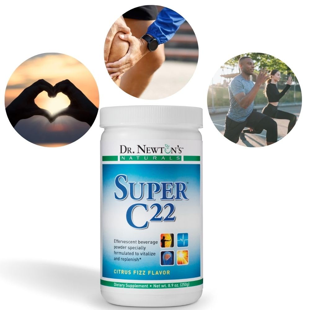 Poudre effervescente SelfCare+ Super C22 se dissout rapidement dans l'eau.