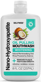 SELFWISE bain de bouche nano hydroxyapatite, vue de la bouteille pour soin naturel