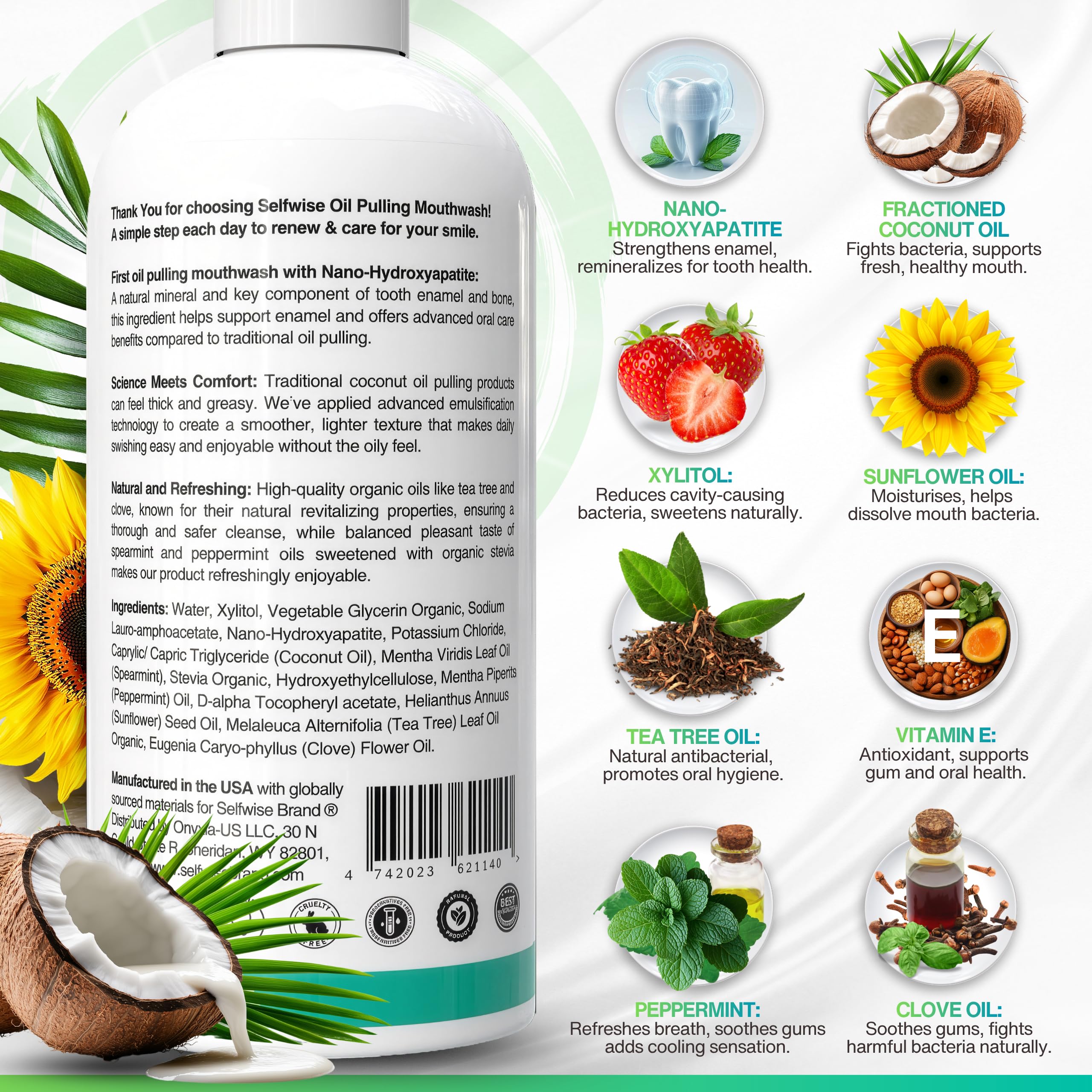 Infusion menthe et tea-tree: soutien naturel à l’hygiène buccale SELFWISE