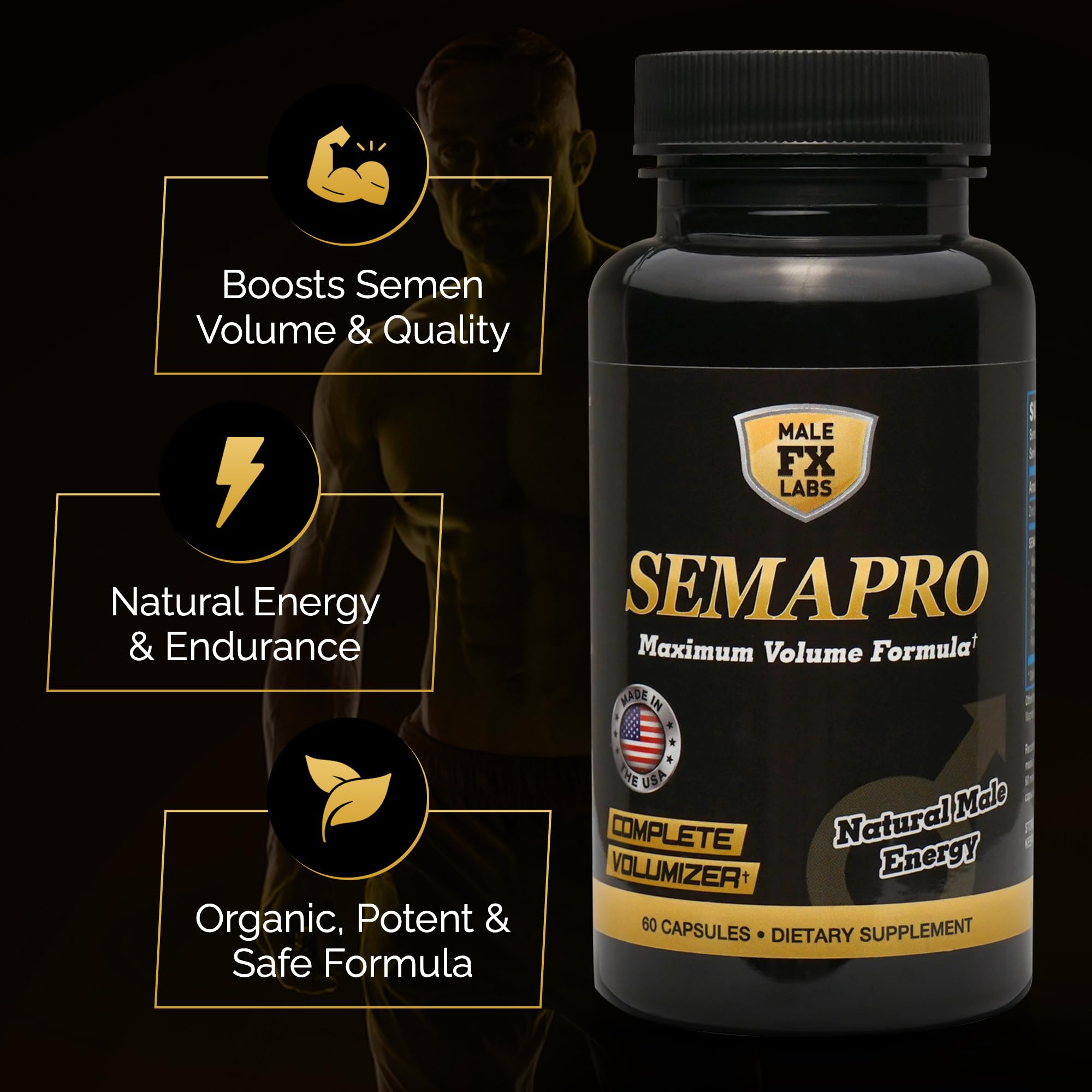SEMAPRO – gélules, symbole d’énergie masculine quotidienne et soutien durable.