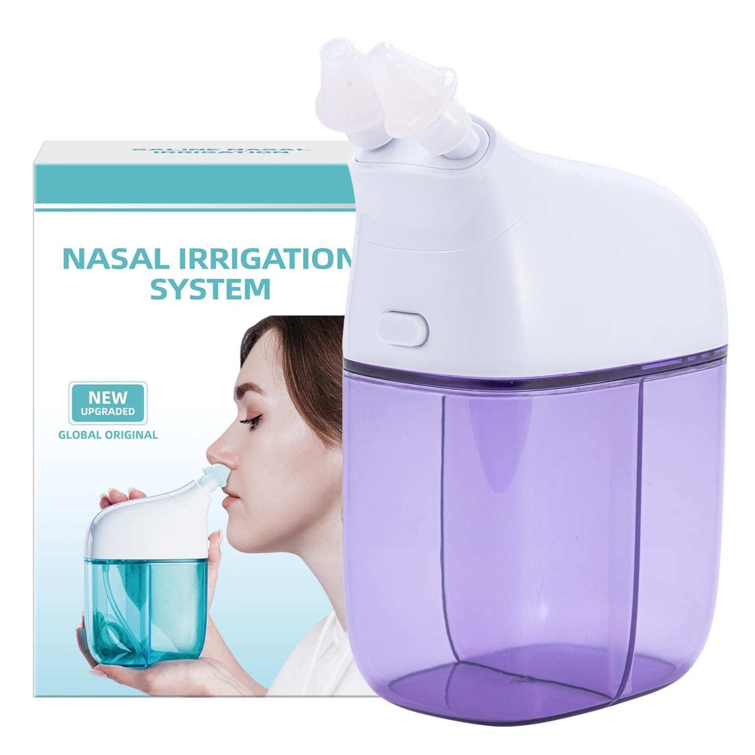 Semioen Bouteille eau saline nasale portable pour les rinçages quotidiens.