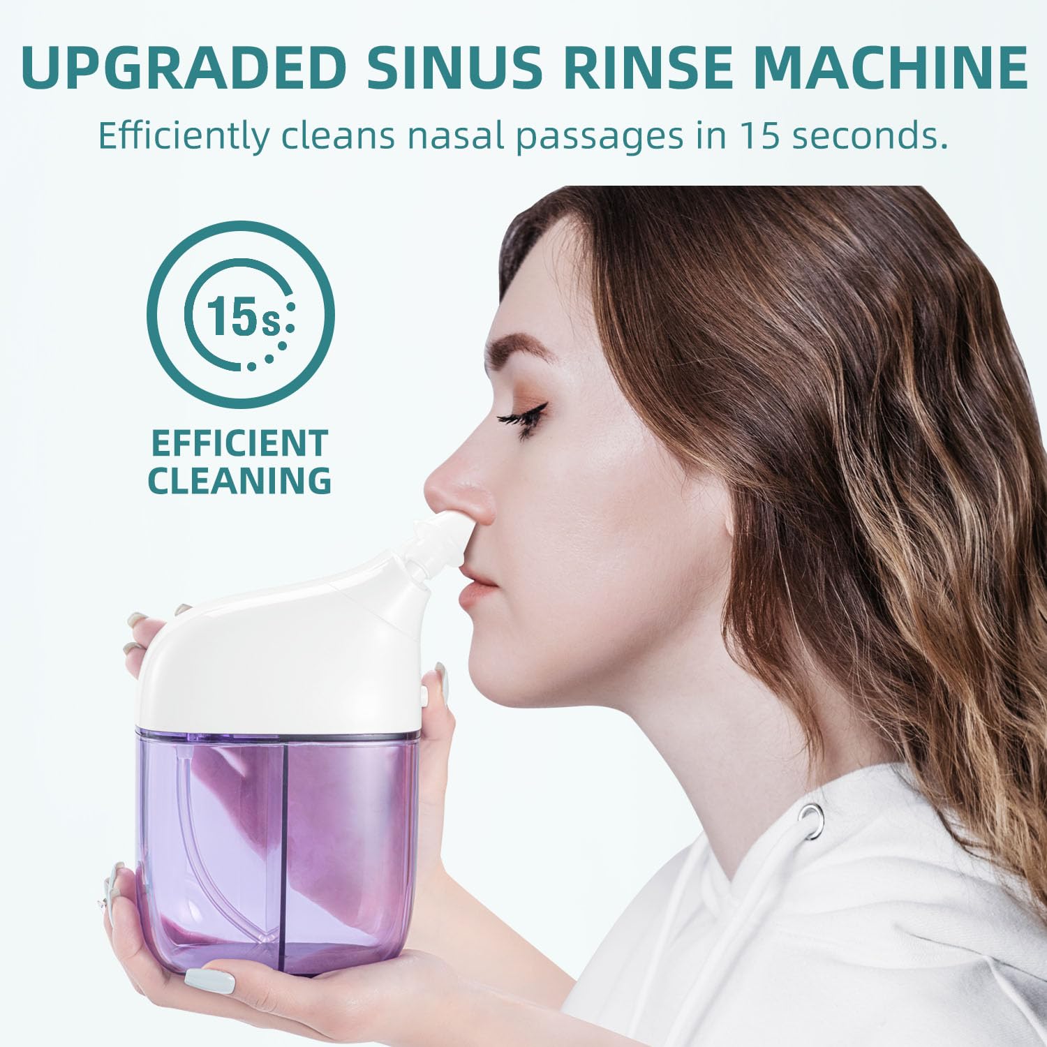 Semioen Système d'irrigation nasal à pression stable pour un rinçage efficace.