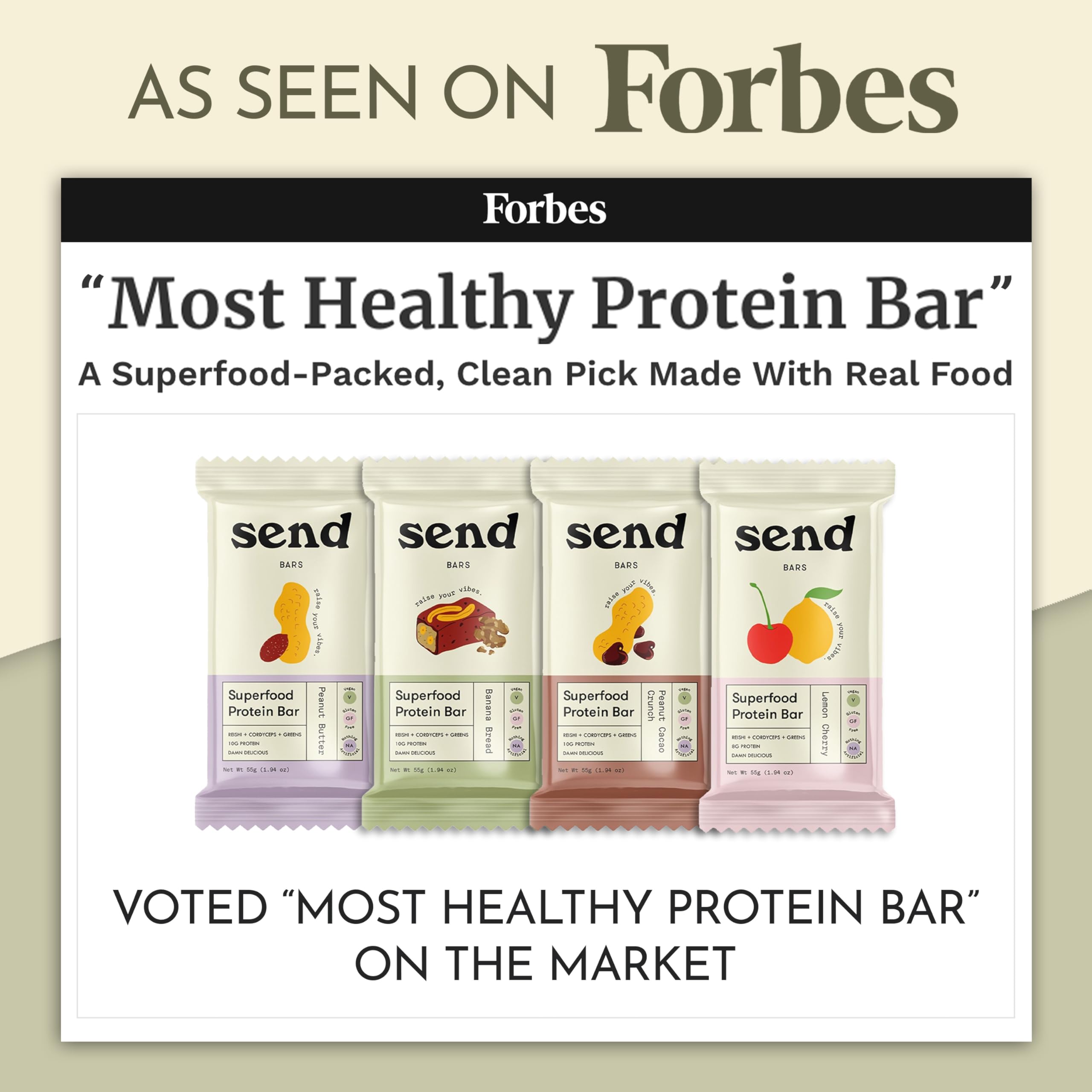 Send Bars sans-gluten-sans-lait-et-sans-lactose : adaptée au régime végan et sans allergènes.
