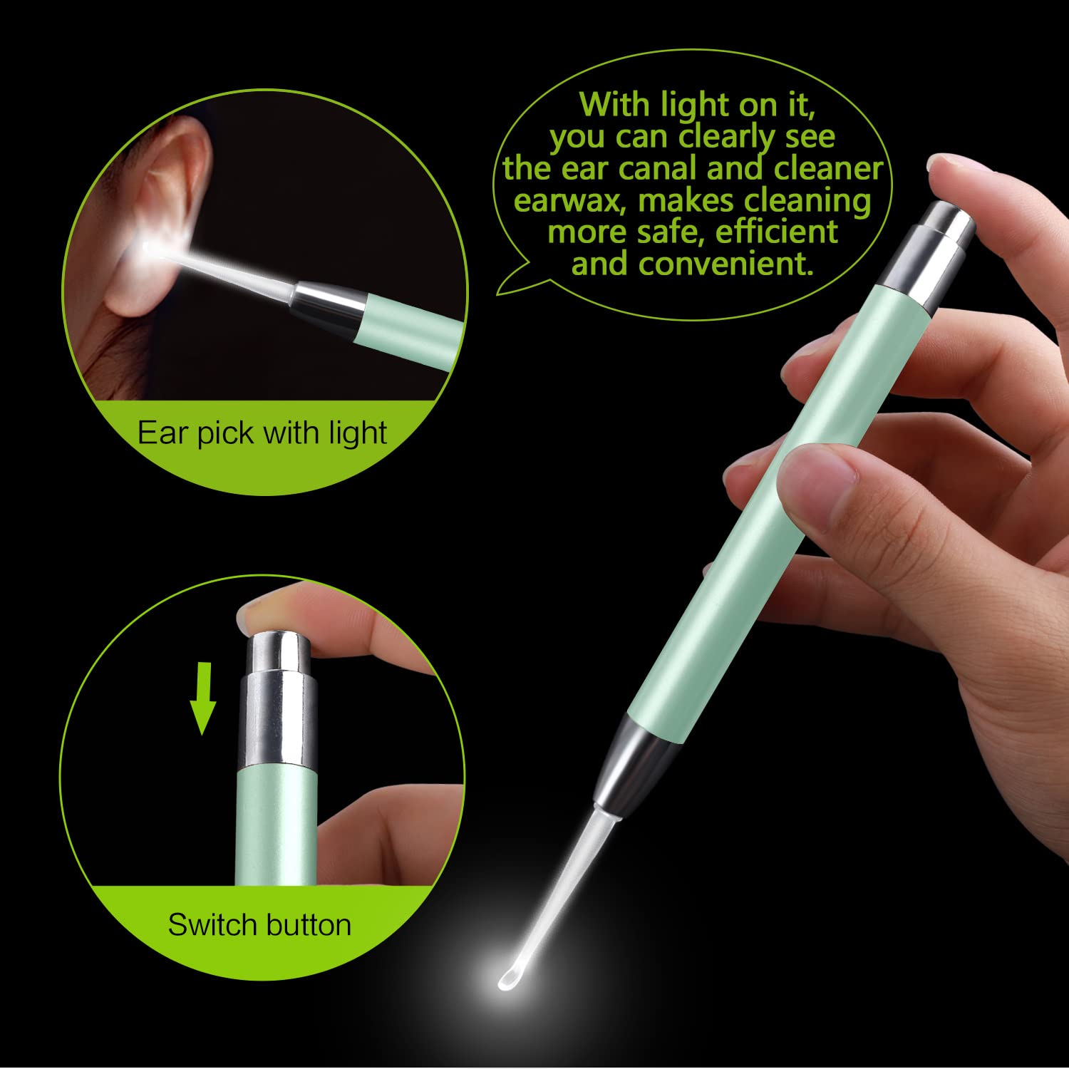 Pinces SENLMLER LED anti-dérapant facilitant le nettoyage en douceur.