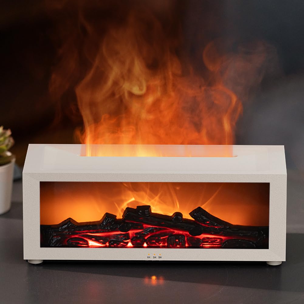 Diffuseur SENMUL avec flamme et 7 couleurs pour relaxation et ambiance.