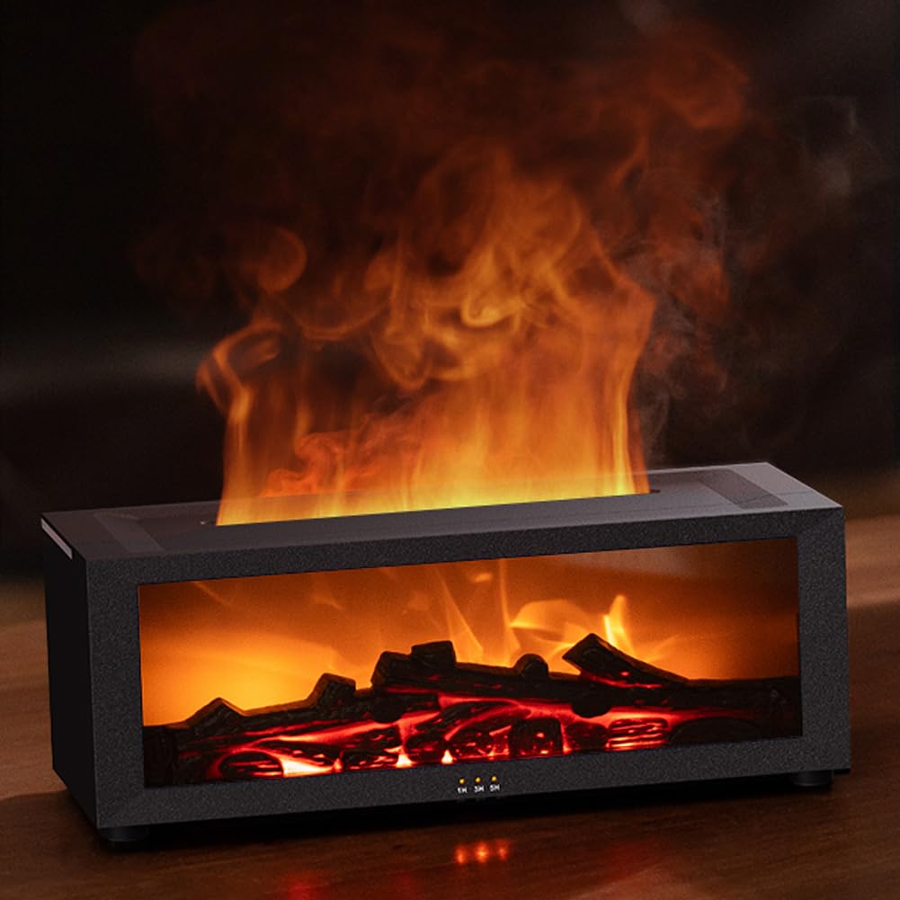 SENMUL diffuseur huiles essentielles flammes 7 couleurs lumineuses pour ambiance relaxante