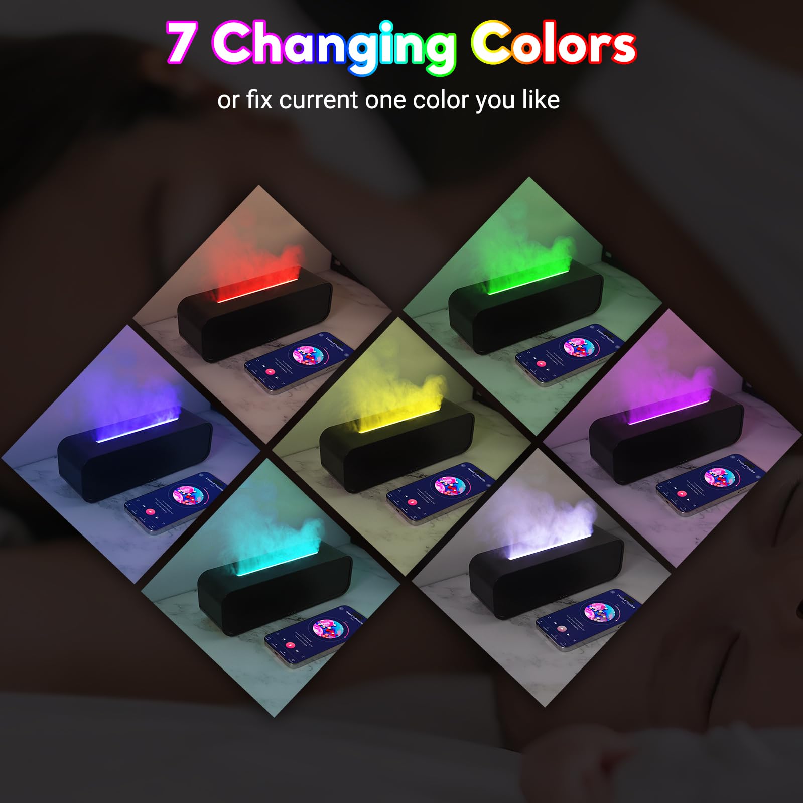 Diffuseur SENMUL avec télécommande pour ajuster couleurs et son
