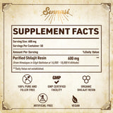 Sennasi Shilajit résine coulure d’or, expérience sensorielle riche et minéraux.