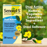 Senokot-S comprimés faciles à avaler pour une routine nocturne.