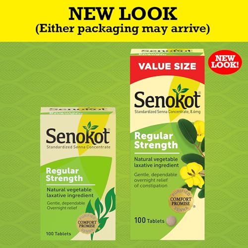 Senokot tablettes laxatif régulières, dose adaptée avant le coucher.