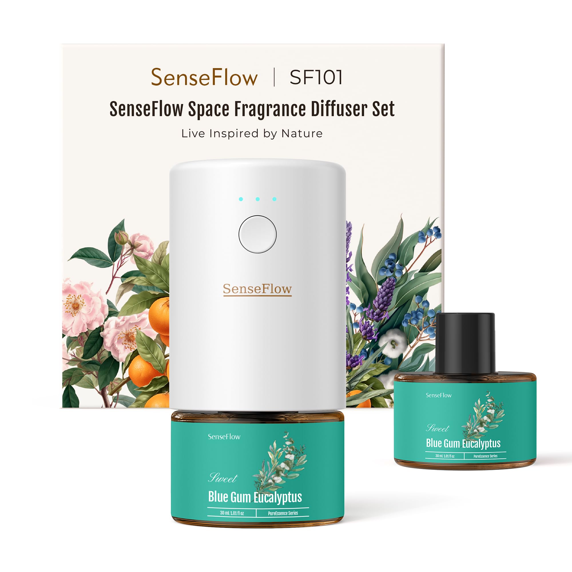 SenseFlow SF101 Pro, diffuseur aromathérapie plug‑in prêt à diffuser des arômes frais.