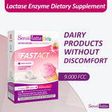 SENSI LATTE Code-barres lactase 9000 FCC, étiquette fiable pour contrôle et traçabilité.