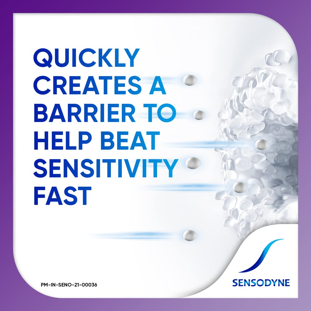 Sensodyne affichage rayon en magasin pour consultation rapide.