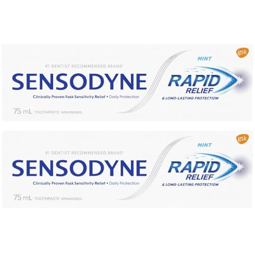 Sensodyne dentifrice menthe pack 2 — soulagement possible de la sensibilité lors du brossage.