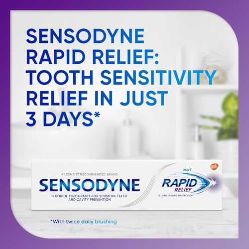 Sensodyne dentifrice menthe tube fermé — texture crèmeuse et agréable.