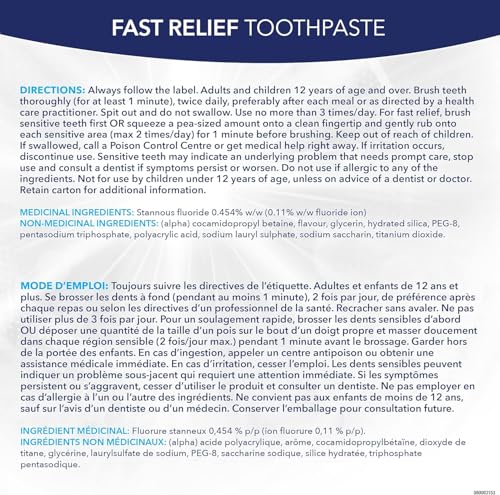 Sensodyne dentifrice menthe efficacité potentielle — soutien à une routine bucco-dentaire durable.