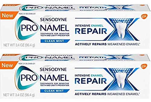 Sensodyne ProNamel dentifrice tube Menthe Fraîche, protège potentiellement l'émail et offre une haleine fraîche.