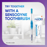 Sensodyne sensation fraîche pour le brossage et le confort d'usage.