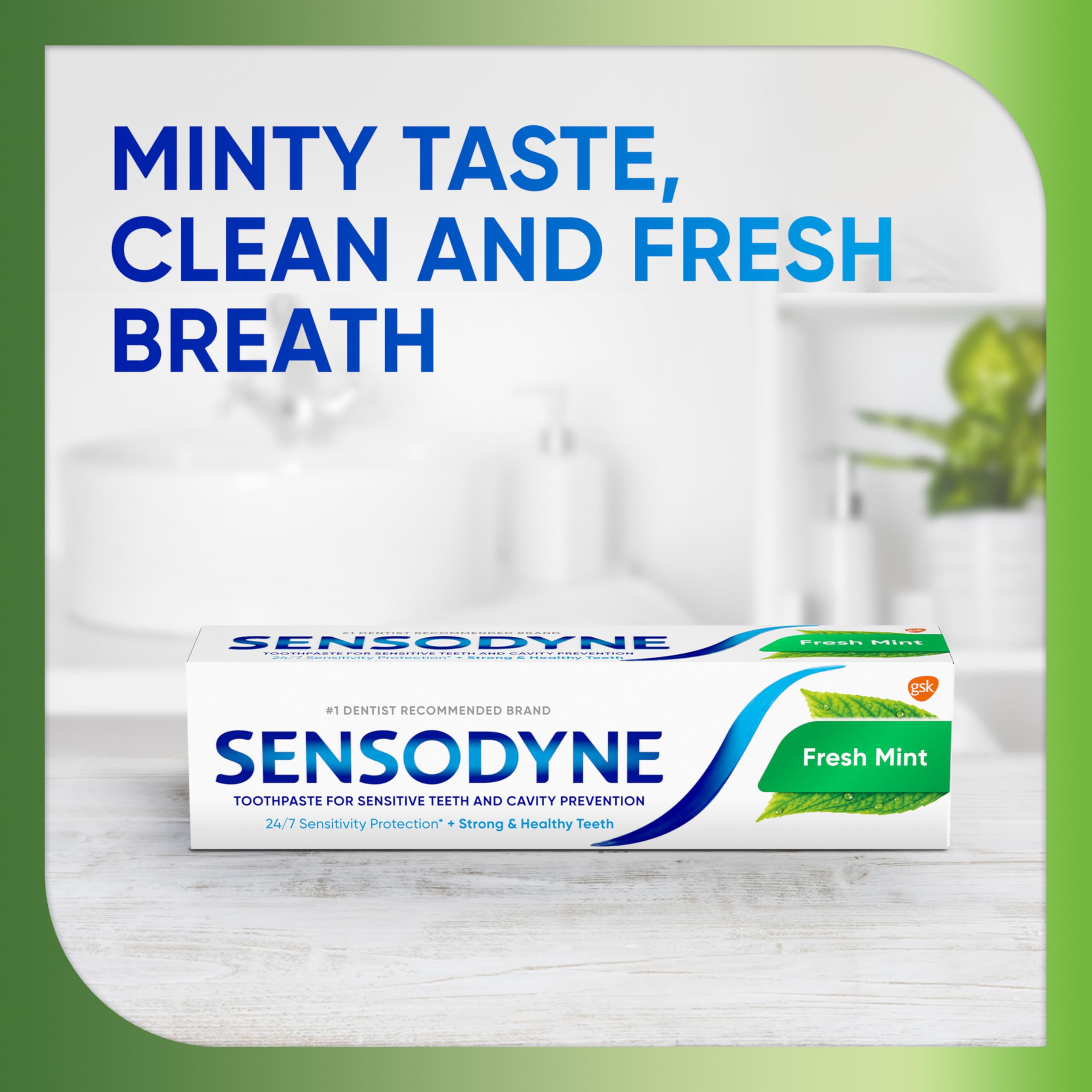 Sensodyne usage quotidien suggère une routine d’hygiène continue.