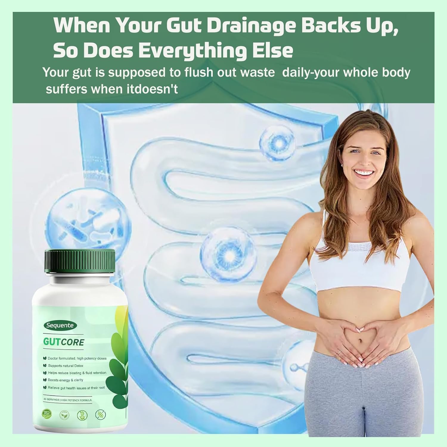 GutCore Sequente peau éclatante au réveil grâce à la détox naturelle.