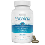 Serelax: bouteille de capsules pour favoriser le calme et la concentration.