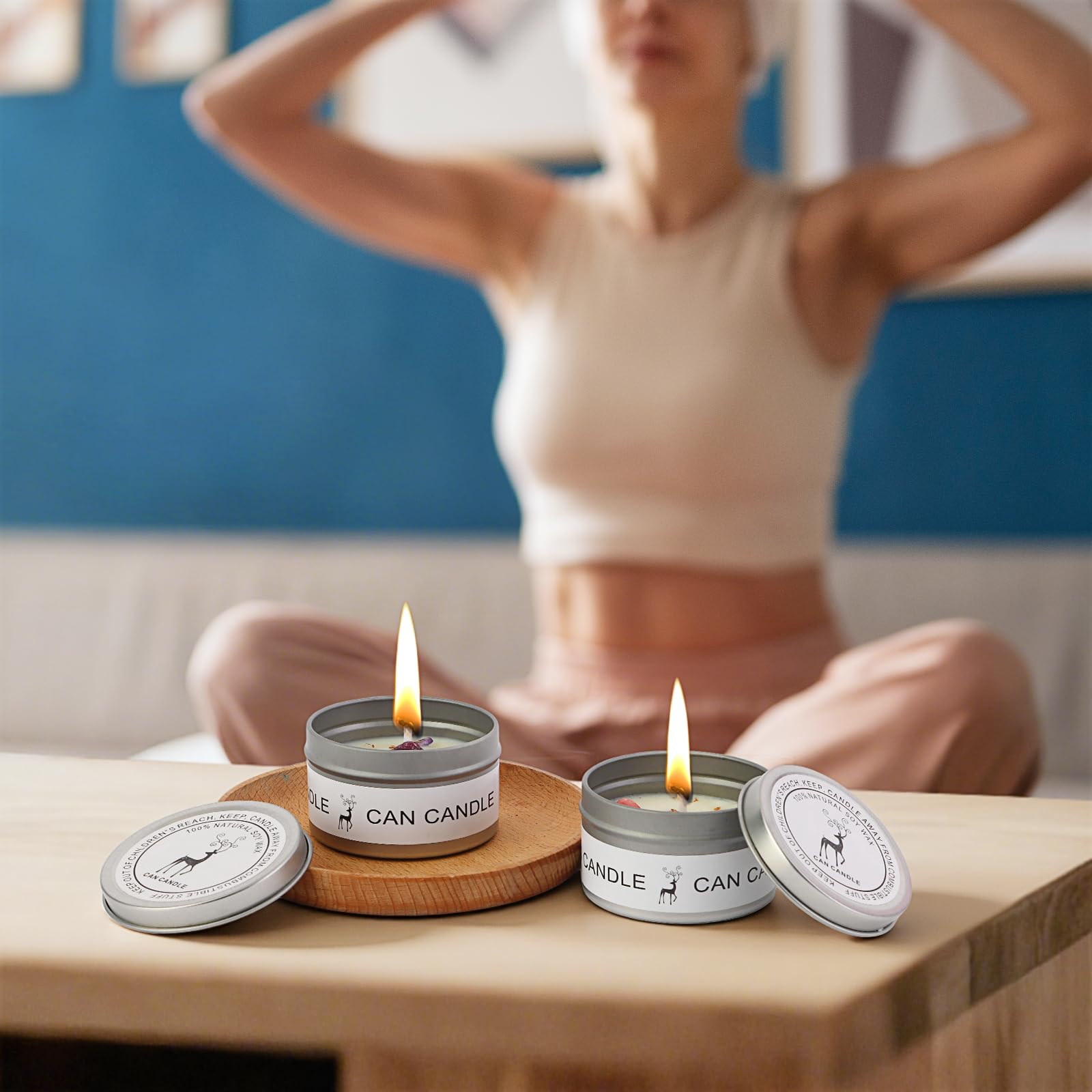 Bougie SereLune Rituel Méditation – cristal énergisant pour le centrage.