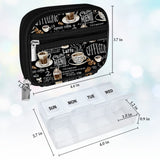 Serfeymi etui pilules poches avant: rangement pratique pour cartes et petits objets.