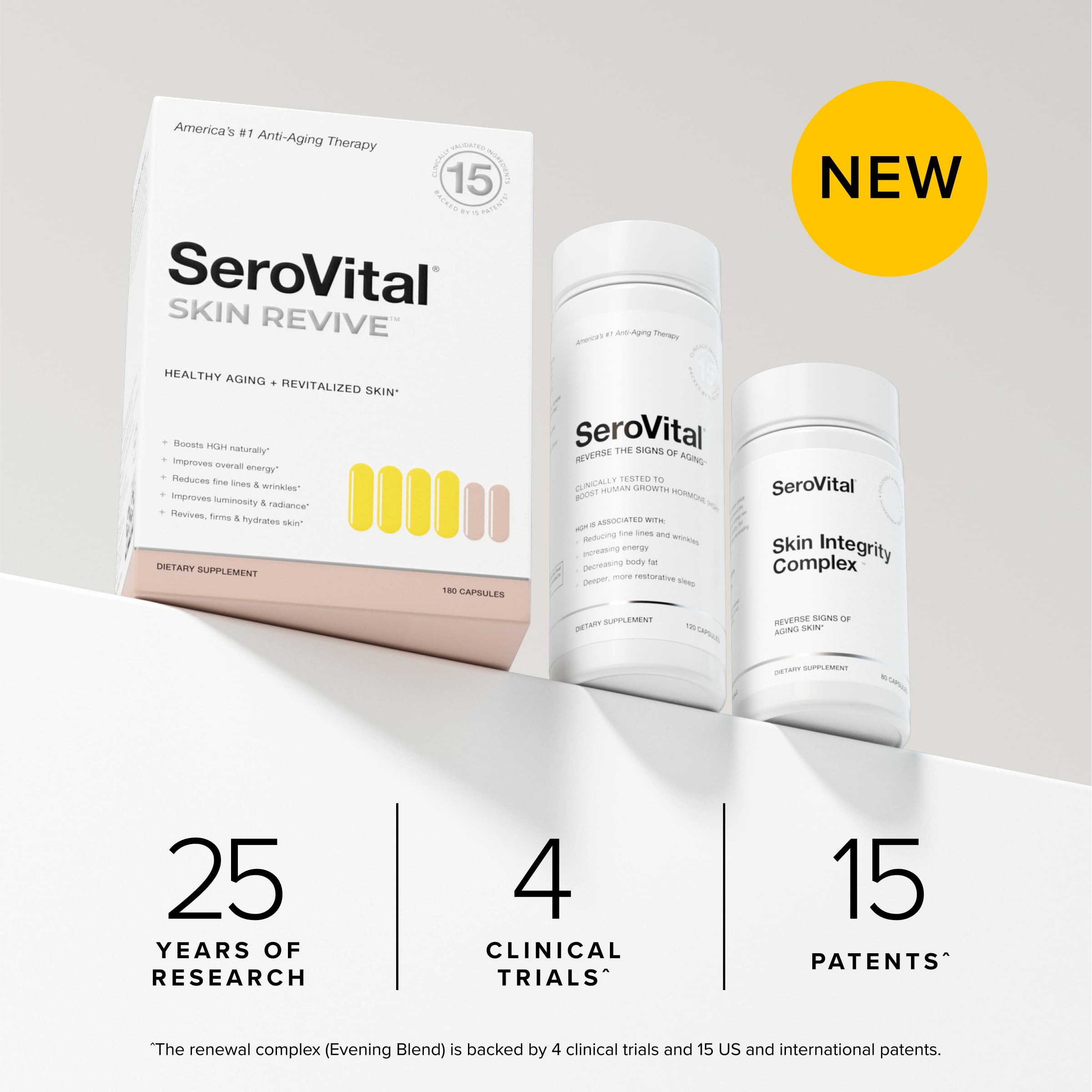 Emballage Serovital Skin Revive – emballage clair et informatif