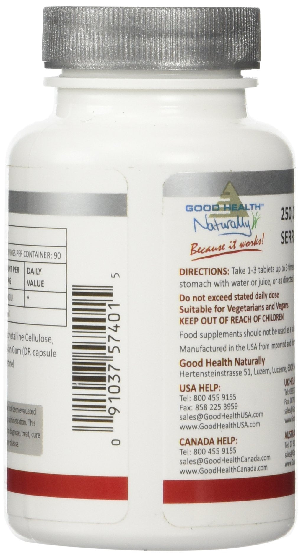 Capsules Serra Enzyme Serrapeptase faciles à avaler, soutiens digestifs potentiels.