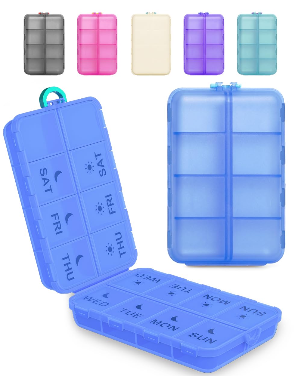 SESIIduo organisateur pilules semaine, rangement AM et PM pratique.