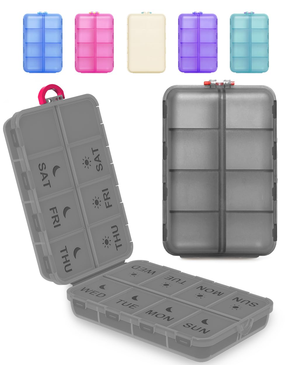SESIIduo boîte pilules: organisation hebdomadaire des prises matin et soir.