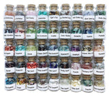 Set cristaux 45 bouteilles, présentation élégante pour décore et collection spirituelle.