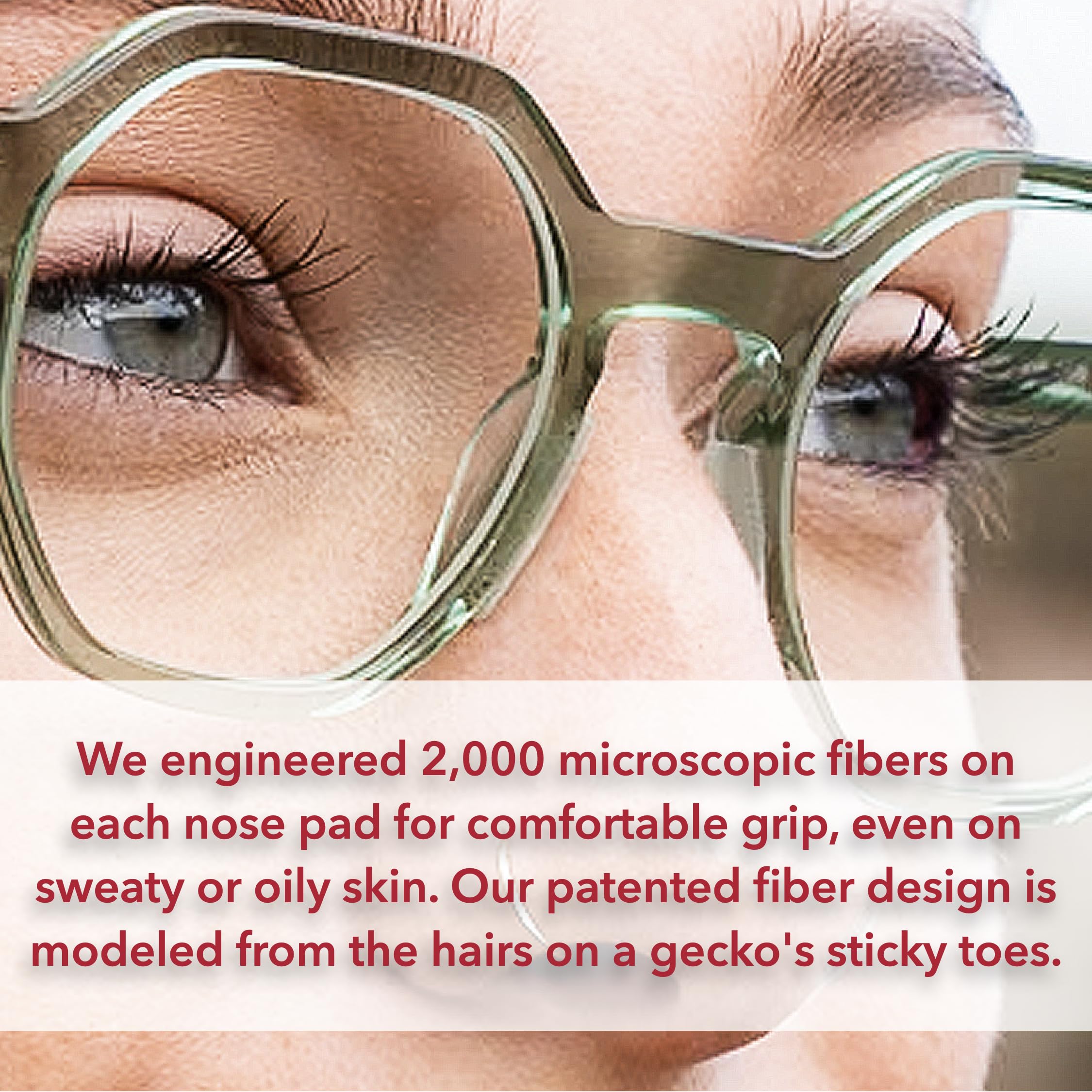 Résiste à la sueur et à l’huile, performance fiable sur lunettes.
