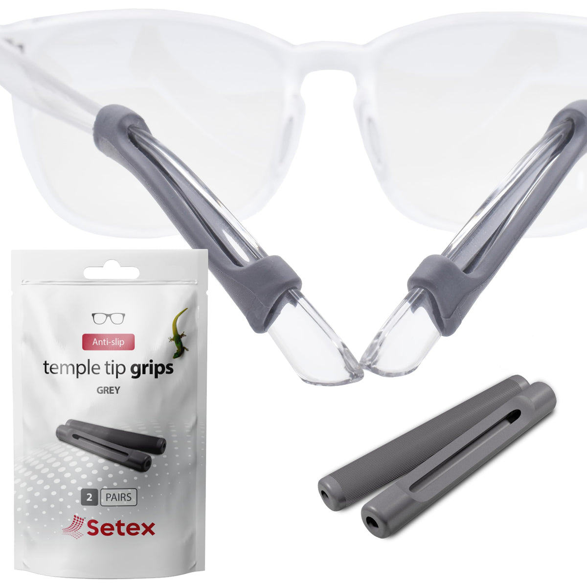 Setex Gecko Grip : embouts de branches offrant une adhérence renforcée pour lunettes.