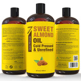 Soin cheveux et cuir chevelu avec huile d'amande douce Seven Minerals.