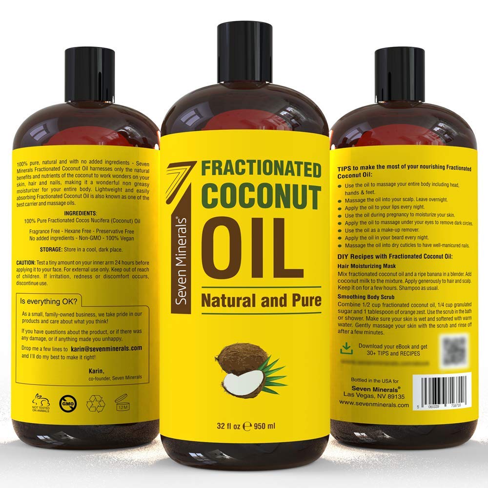 Seven Minerals soin capillaire huile coco fractionnée nourrit les cheveux