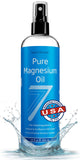 Seven Minerals huile magnésium pur spray 12oz, application pieds et détente nocturne.